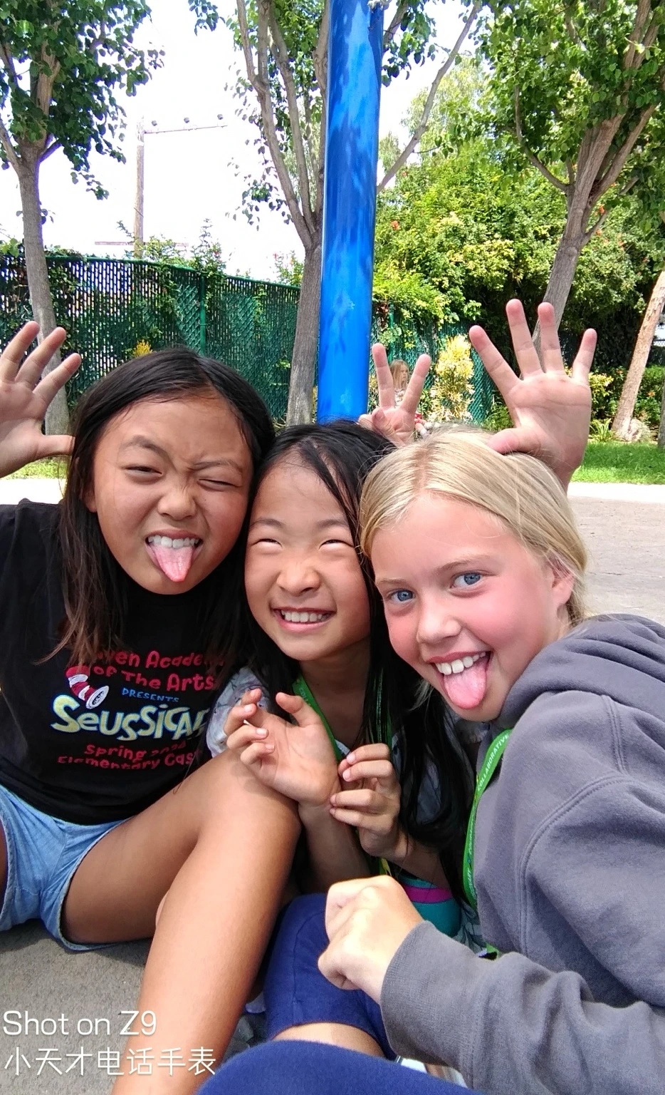 Children with their local friends